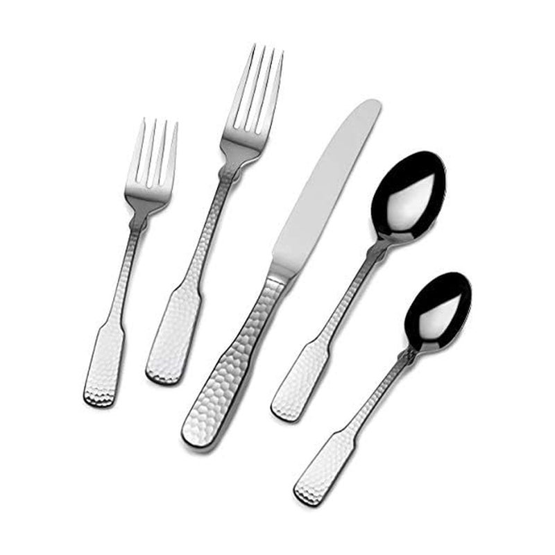 Towle Hammersmith 45-Piece 18/10 Stainless Steel Flatware Set with Hostess Serveware, Service for 8